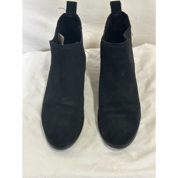 Toms Shoes - TOMS Classic Women's Black Suede Size 8 1/2 Low Heel Slip On Chelsea Boot